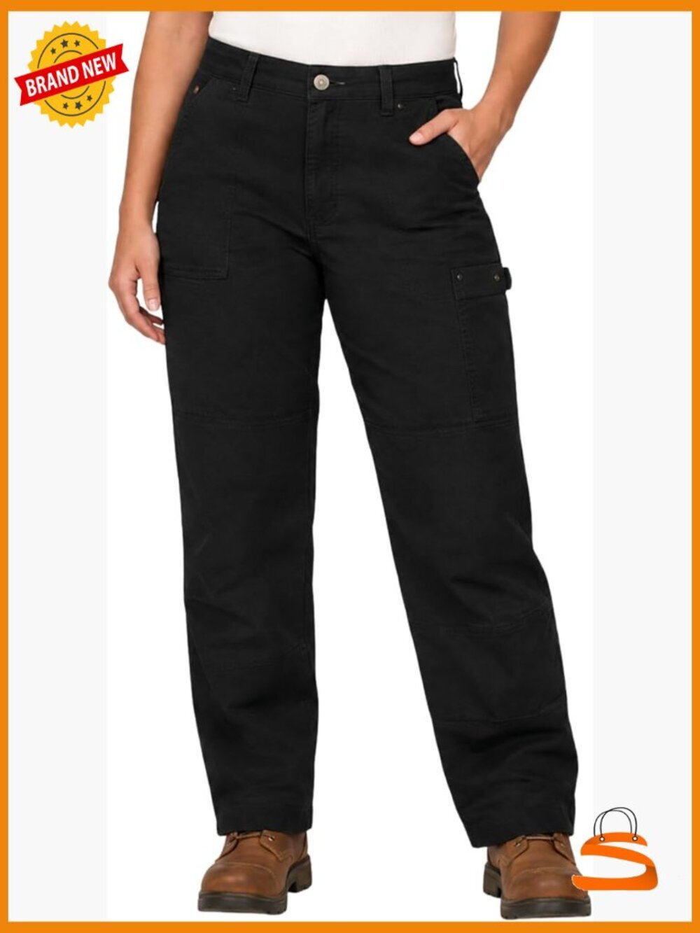 Straight Fit Work Pants with Flex Fabric, DWR & Zipper Pockets